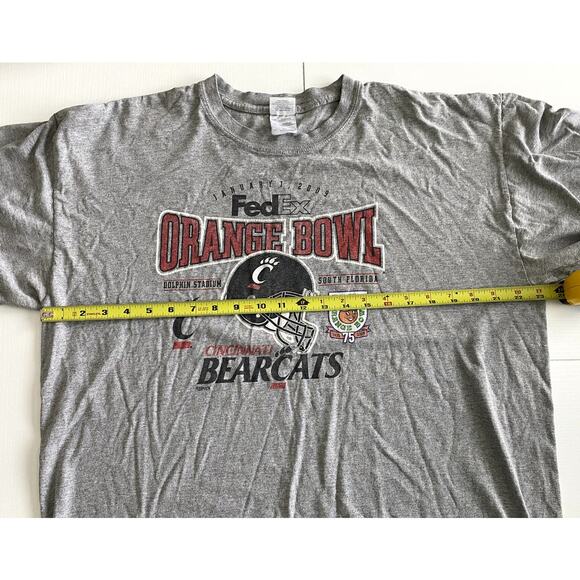 2009 VTG Orange Bowl Graphic T-Shirt Cincinnati Bearcats Size XL January 2009 - Picture 5 of 7